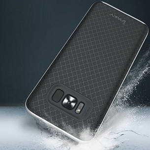 Чохол-накладка iPaky для Samsung G955 S8 Plus TPU+PC Чорний/сріблястий, фото 3