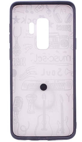 Чохол-накладка для Samsung Galaxy S9 TPU з кільцем Білий/ Музика, фото 4