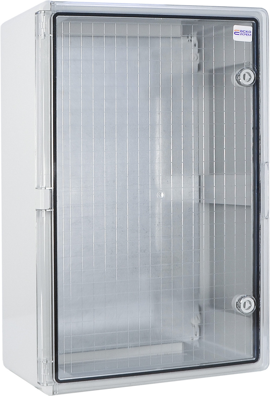 Корпус з АБС-пластику, ударостійкий, з монтажною панеллю, прозорі дверцята, 40*60*20, ІР65, серіїUBox, фото 1