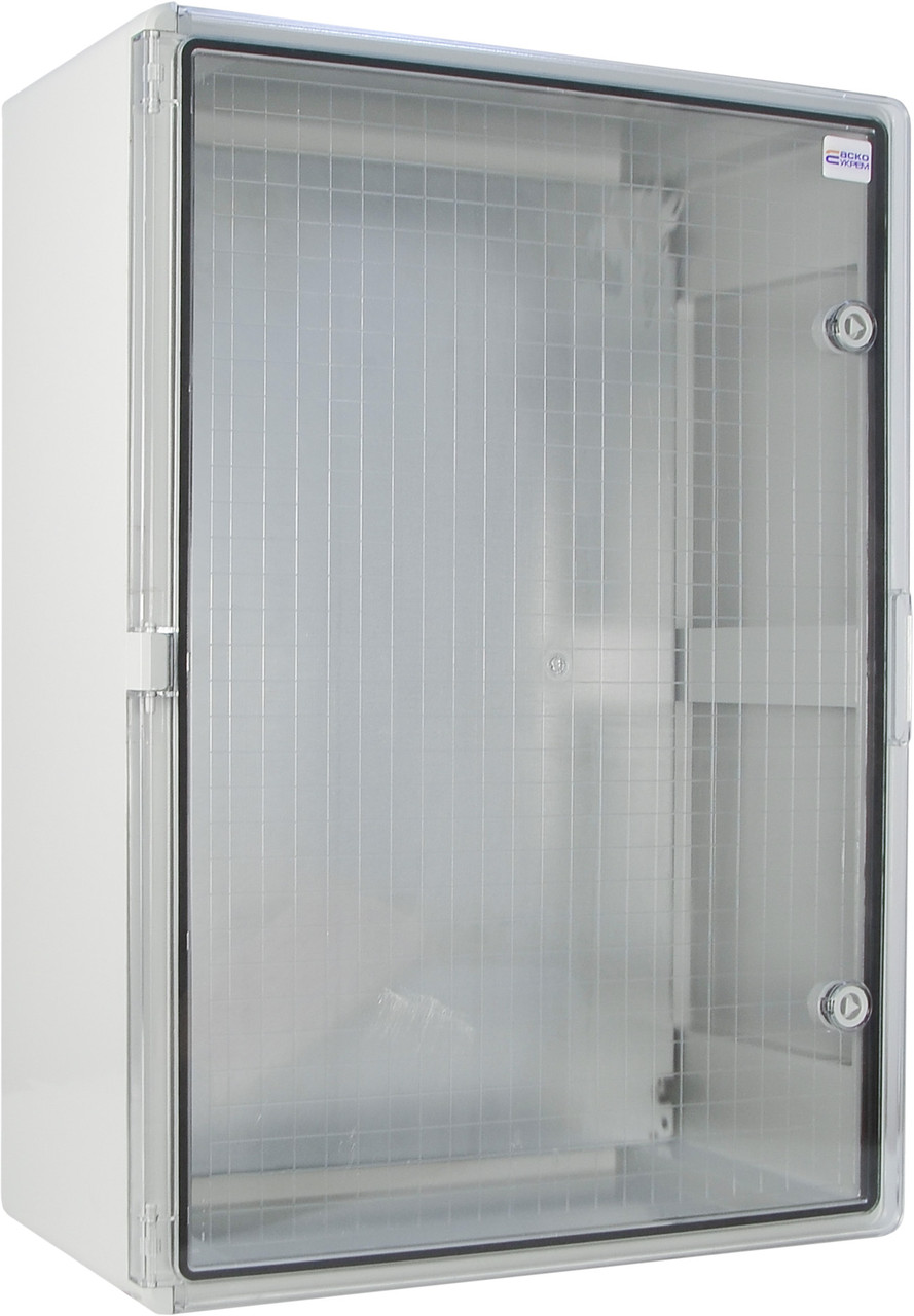 Корпус з АБС-пластику, ударостійкий, з монтажною панеллю, прозорі дверцята, 50*70*25, ІР65, серіїUBox, фото 1