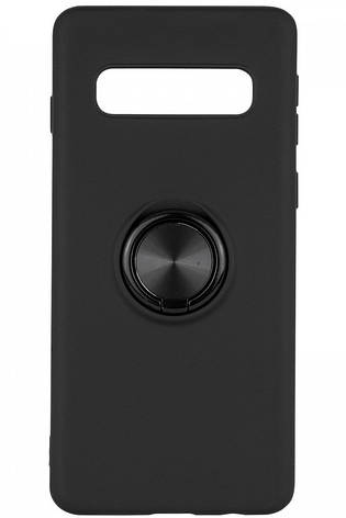 Чохол-накладка ColoRing для Samsung Galaxy S10 TPU+PC Summer ser. З тримачем Чорний (972096), фото 1