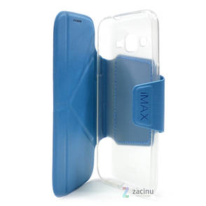 Чохол-книжка iMAX для Samsung J200H J2 Duos Smart Case ser. Блакитний, фото 3