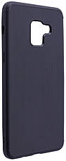 Чохол-накладка Carbon для Samsung A530 Galaxy A8 (2018) Силікон Чорний, фото 3