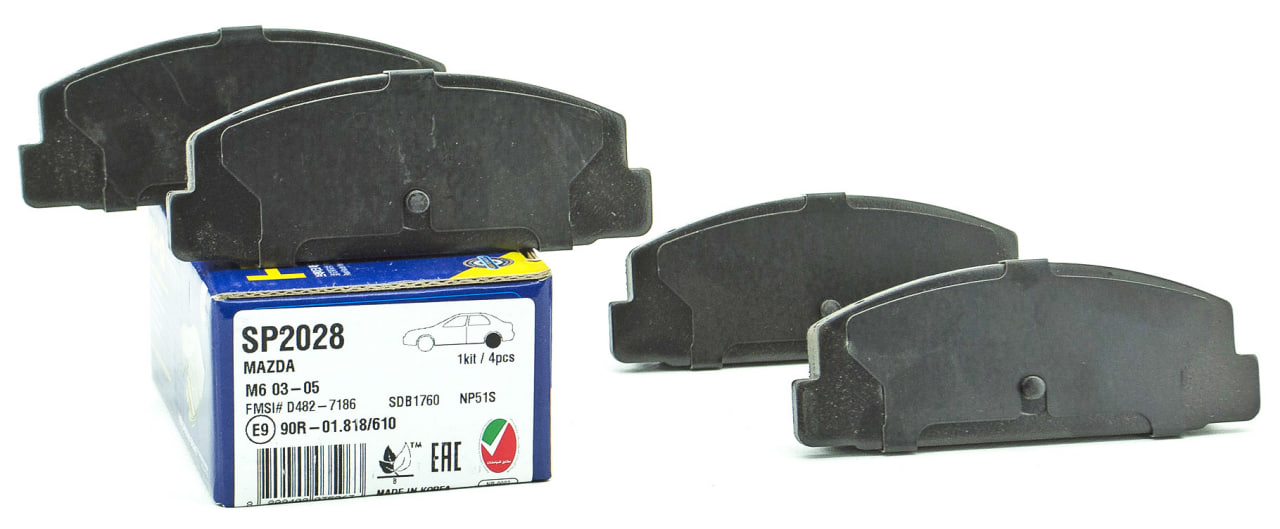 Задні колодки Мазда 6, 626, 323 / Mazda 6, 626, 323 (B6Y82643Z) Sangsin Hi-Q SP2028