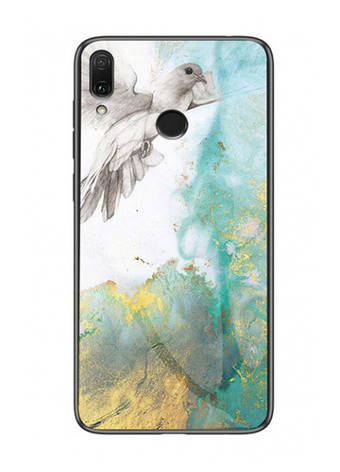 Чохол-накладка NZY для Xiaomi Redmi 7 TPU+Glass Luxury Marble Голуб (972935), фото 1