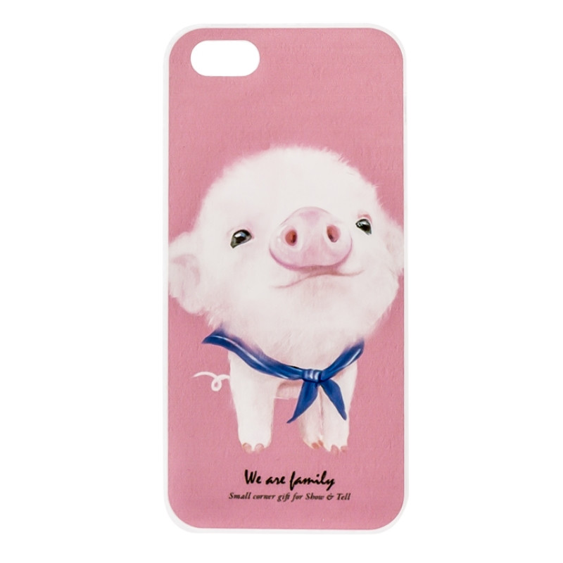 Чохол-накладка для iPhone 5/5S/SE "Милі звірята" Piggy Рожевий
