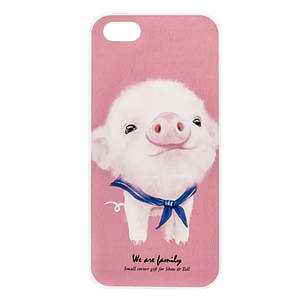 Чохол-накладка для iPhone 5/5S/SE "Милі звірята" Piggy Рожевий, фото 1