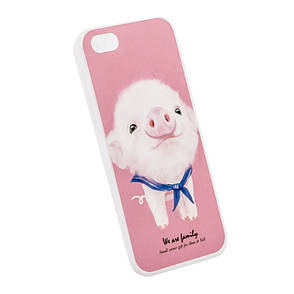 Чохол-накладка для iPhone 5/5S/SE "Милі звірята" Piggy Рожевий, фото 3