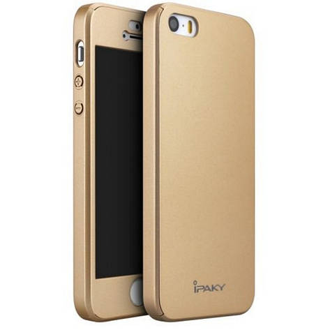 Чохол-360° iPaky для iPhone 5/5S/SE +Скло Золотистий(306460), фото 1