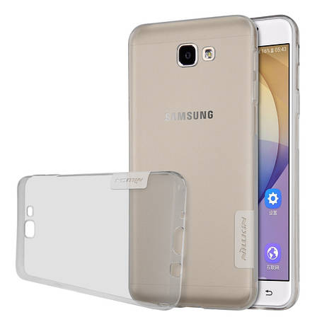 Чохол-накладка Nillkin для Samsung G610F J7 Prime(2016) Nature ser. Прозорий/сірий(130302), фото 1