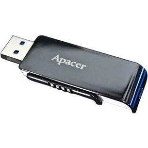 USB Флешка (Флеш-накопичувач) 3.1 Gen 1 Apacer AH350 128GB Чорний (AP128GAH350B-1), фото 1