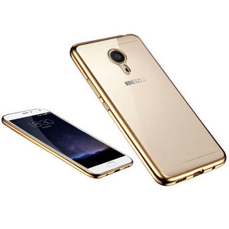 Чохол-накладка для Meizu M3 Note Прозорий/золотистий(308433), фото 1