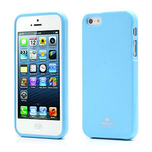 Чохол-накладка Mercury для iPhone 5/5S/SE Jelly Color ser. Блакитний, фото 1