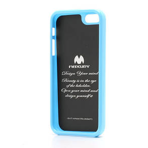 Чохол-накладка Mercury для iPhone 5/5S/SE Jelly Color ser. Блакитний, фото 4