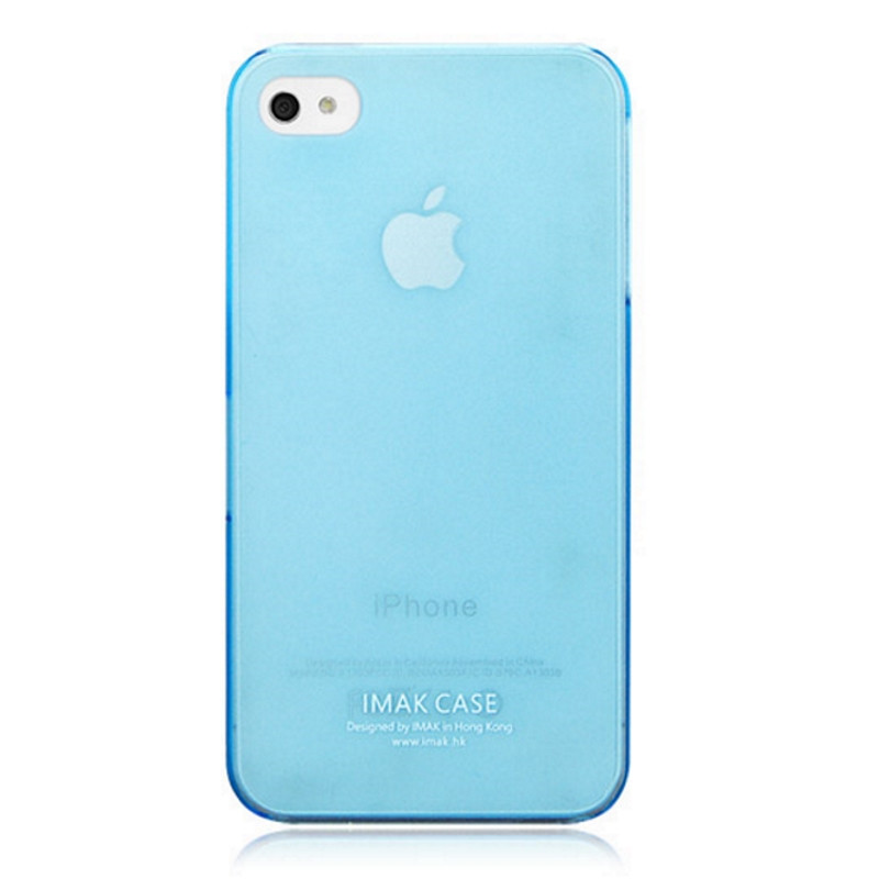 Чохол-накладка IMAK iPhone 4/4S Сolor ser. 0.7mm Бірюзовий
