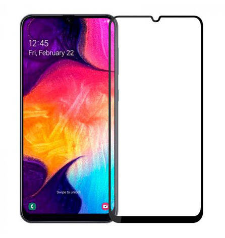 Захисне скло NZY для Samsung Galaxy A70 Full Glue 5D Чорні рамки (999956), фото 1