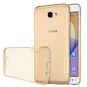 Чохол-накладка Nillkin для Samsung G610F J7 Prime(2016) Nature ser. Прозорий/золотистий(130326)
