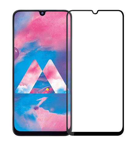 Захисне скло NZY для Samsung Galaxy M30 Full Glue Чорні рамки (999910), фото 1