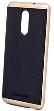 Чохол-накладка iPaky для Xiaomi Redmi Note 3/ Redmi Note 3 Pro TPU+PC Чорний/золотистий(293807), фото 4