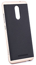 Чохол-накладка iPaky для Xiaomi Redmi Note 3/ Redmi Note 3 Pro TPU+PC Чорний/золотистий(293807), фото 5