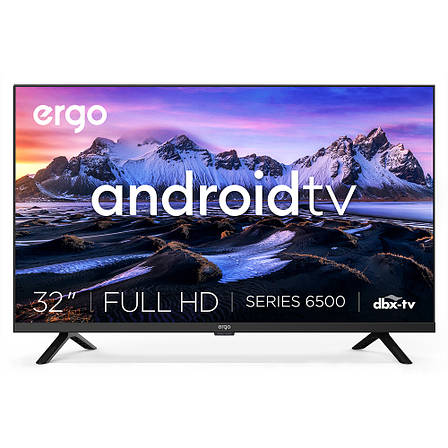 Телевізор LED ERGO 32" 32GFS6500 Smart TV Чорний, фото 1