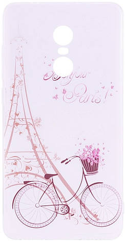 Чохол-накладка для Xiaomi Redmi Note 4X Cute Print ser. Sweet Paris Прозорий/безколірний, фото 1