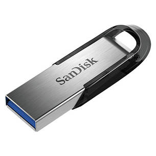 USB Флешка (Флеш-накопичувач) SanDisk USB 3.0 Ultra Flair 32GB Сріблястий/ Чорний (SDCZ73-032G-G46), фото 1