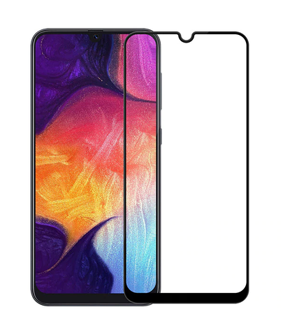Захисне скло Zifriend 5D для Samsung Galaxy A40/ A405F Full glue Чорні рамки (974885), фото 1