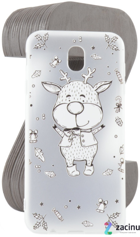 Чохол-накладка TPU для Samsung J730F J7(2017) Fashion ZOO ser. Олень Прозорий/матовий