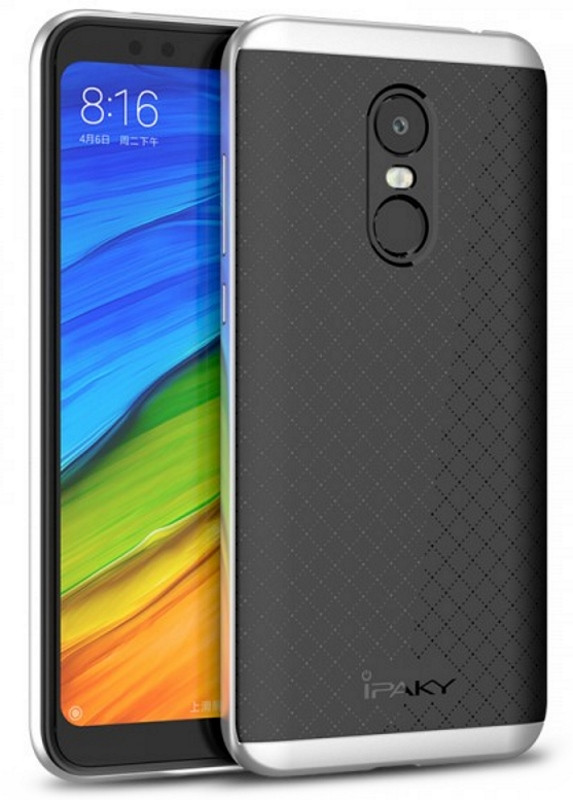 Чохол-накладка iPaky для Xiaomi Redmi 5 TPU+PC Чорний/Сріблястий(410099)