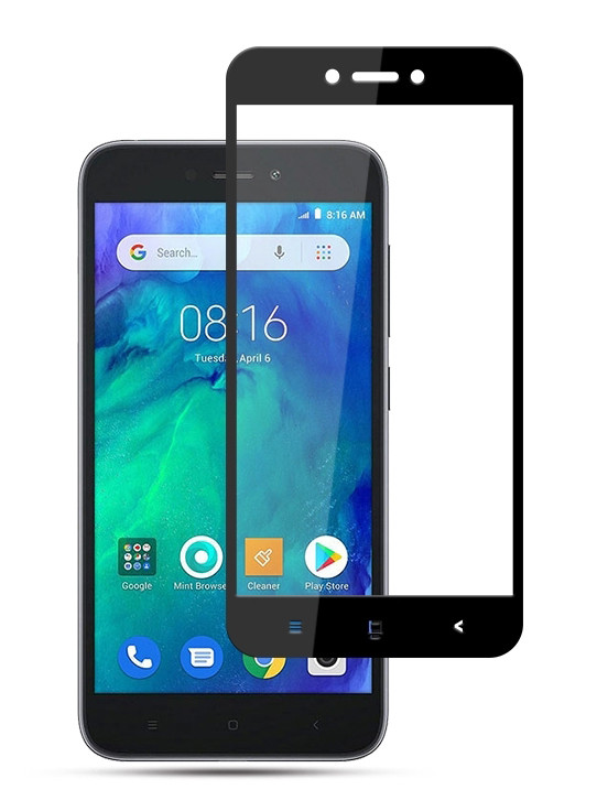 Захисне скло NZY для Xiaomi Redmi Go Full Glue Чорні рамки (999864)