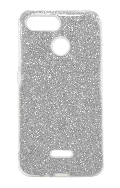 Чохол-накладка Shine для Xiaomi Redmi 6 З блискітками TPU Сріблястий
