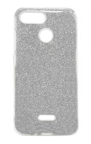 Чохол-накладка Shine для Xiaomi Redmi 6 З блискітками TPU Сріблястий, фото 1