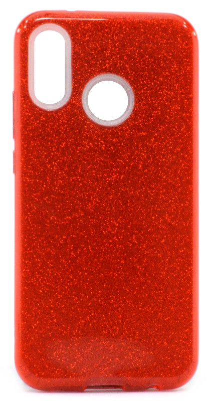 Чохол-накладка Shine для Huawei P20 Lite З блискітками TPU Червоний