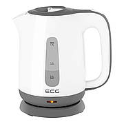 Електрочайник пластиковий дисковий ECG RK1759 Classica Grigio 1.7 л 2200 Вт Білий/ Сірий