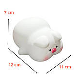 Нічник силіконовий Біле Порося Sleeping Pig Lamp, фото 8