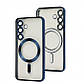 Чохол бампер Wave для Samsung Galaxy S24 Metal Colour MagSafe Blue, фото 5