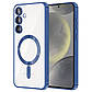 Чохол бампер Wave для Samsung Galaxy S24 Metal Colour MagSafe Blue, фото 4