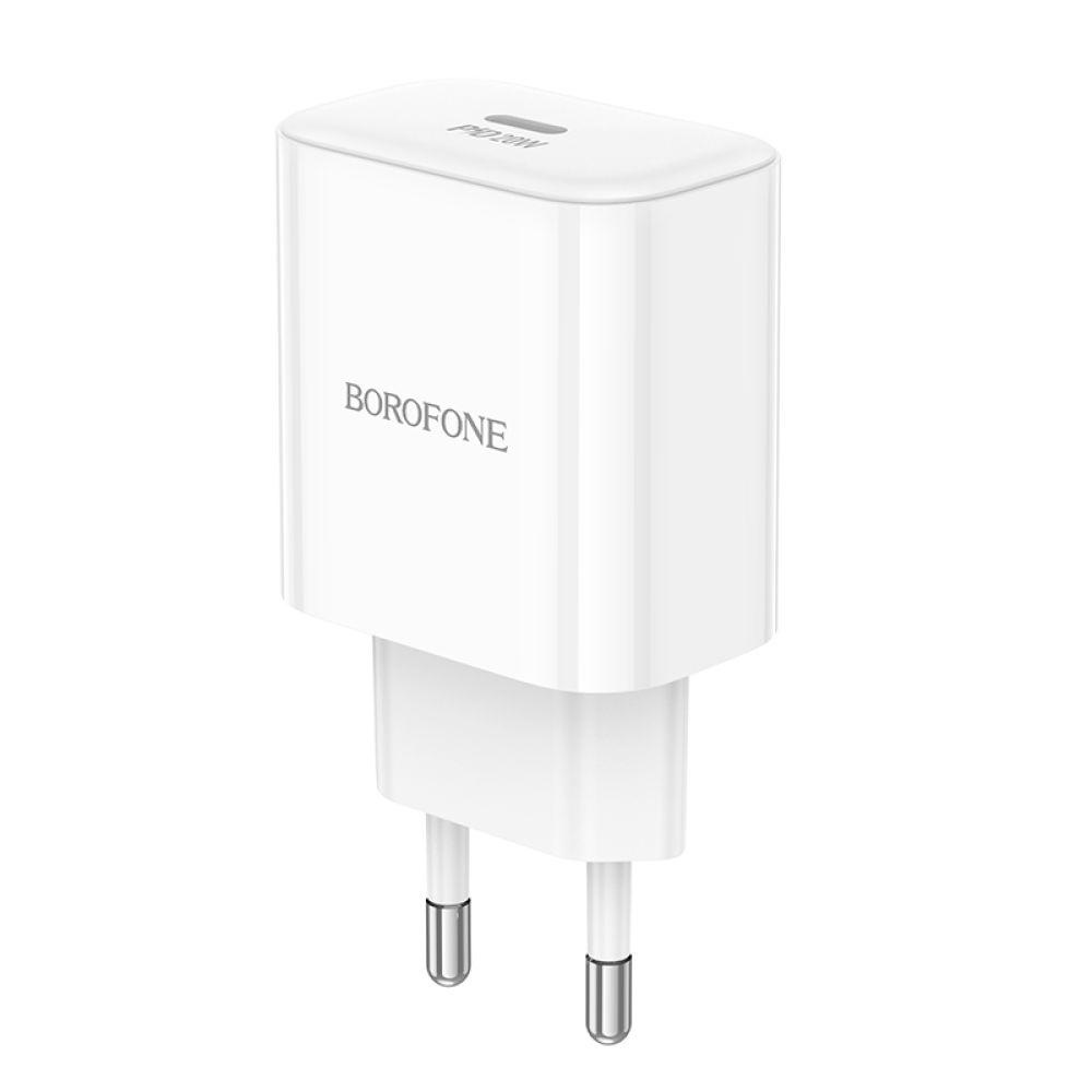 Мережевий Зарядний Пристрій Borofone BA81A 1USB-C PD/QC 20W Колір Бiлий