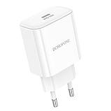 Мережевий Зарядний Пристрій Borofone BA81A 1USB-C PD/QC 20W Колір Бiлий, фото 3