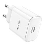 Мережевий Зарядний Пристрій Borofone BA81A 1USB-C PD/QC 20W Колір Бiлий, фото 6