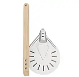 Лопата кругла поворотна для піци 25х63 см алюмініева, фото 2