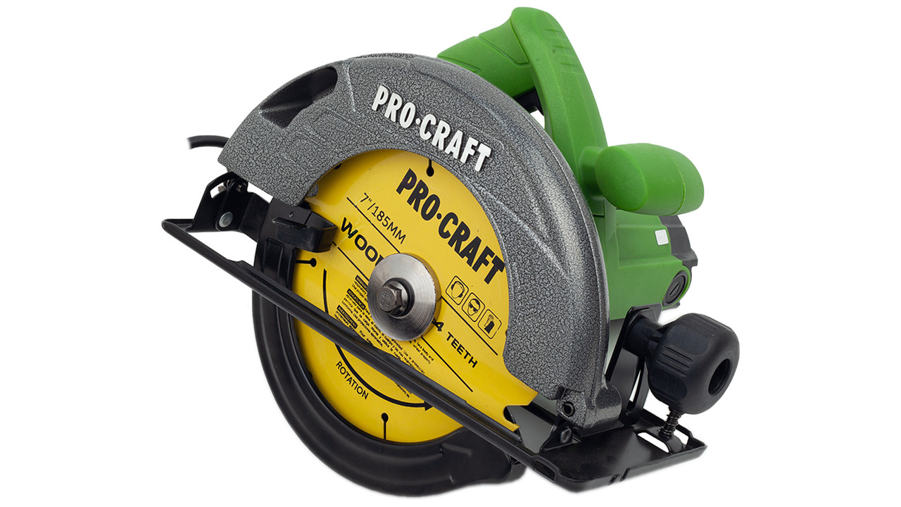 Дискова пила Procraft KR2300, 2300 Вт, 5000 об/хв, нахил 0° - 45°, пропил при 45° - 45 мм, при 90° - 60 мм, диск 185 мм, фото 1