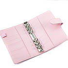 Блокнот, планер із шкірзамінника А5 діаметр кілець 20мм Рожевий з мармуром BSH050, фото 3