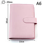 Блокнот на кільцях із шкірзамінника А6 кільця 20мм Фіолетовий хамелеон BSH057, фото 3