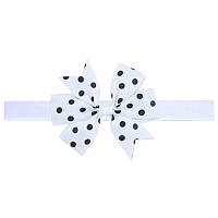 Дитяча пов'язка в горох one size білий