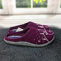 Жіночі кімнатні капці фетрові для ламінату Inblu сливові 4230, фото 2