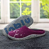Жіночі кімнатні капці фетрові для ламінату Inblu сливові 4230, фото 5