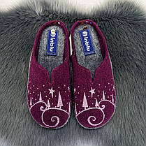 Жіночі кімнатні капці фетрові для ламінату Inblu сливові 4230, фото 4