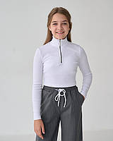 Білий гольф-водолазка для дівчинки, рубчик тм BossKids розмір 134 см